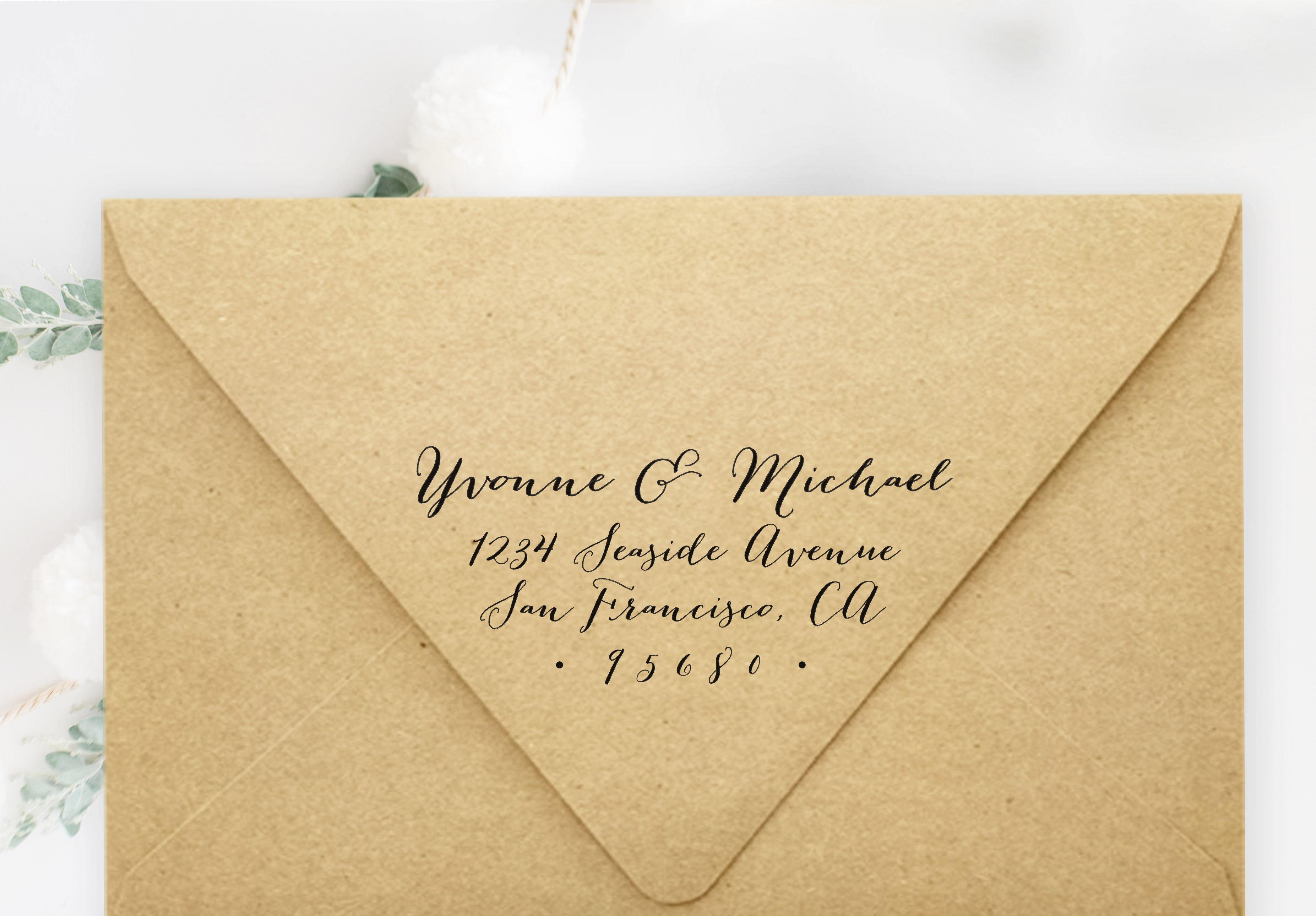 Calligraphy Address Address Stamp