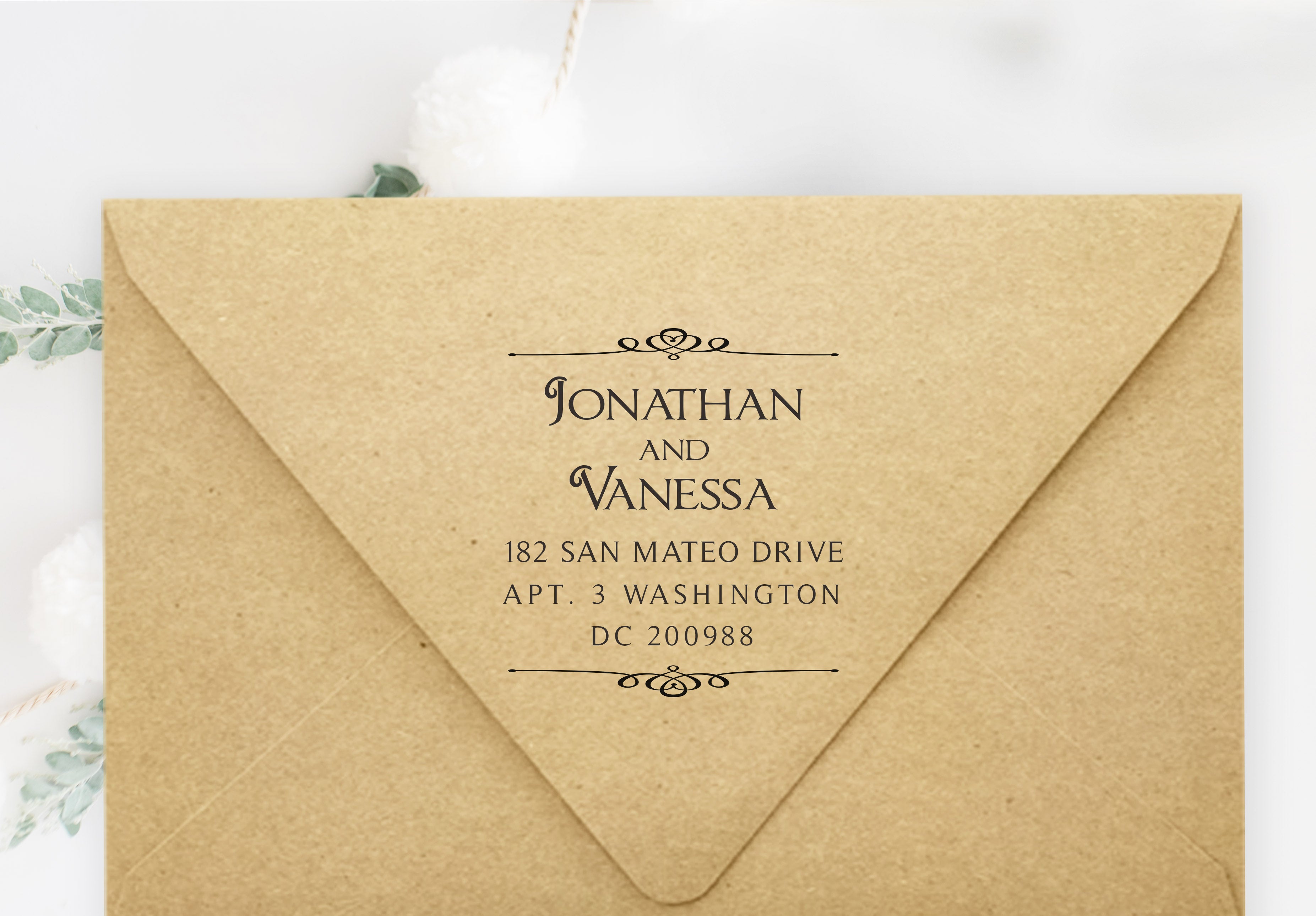Jon and Vanessa Address Stamp