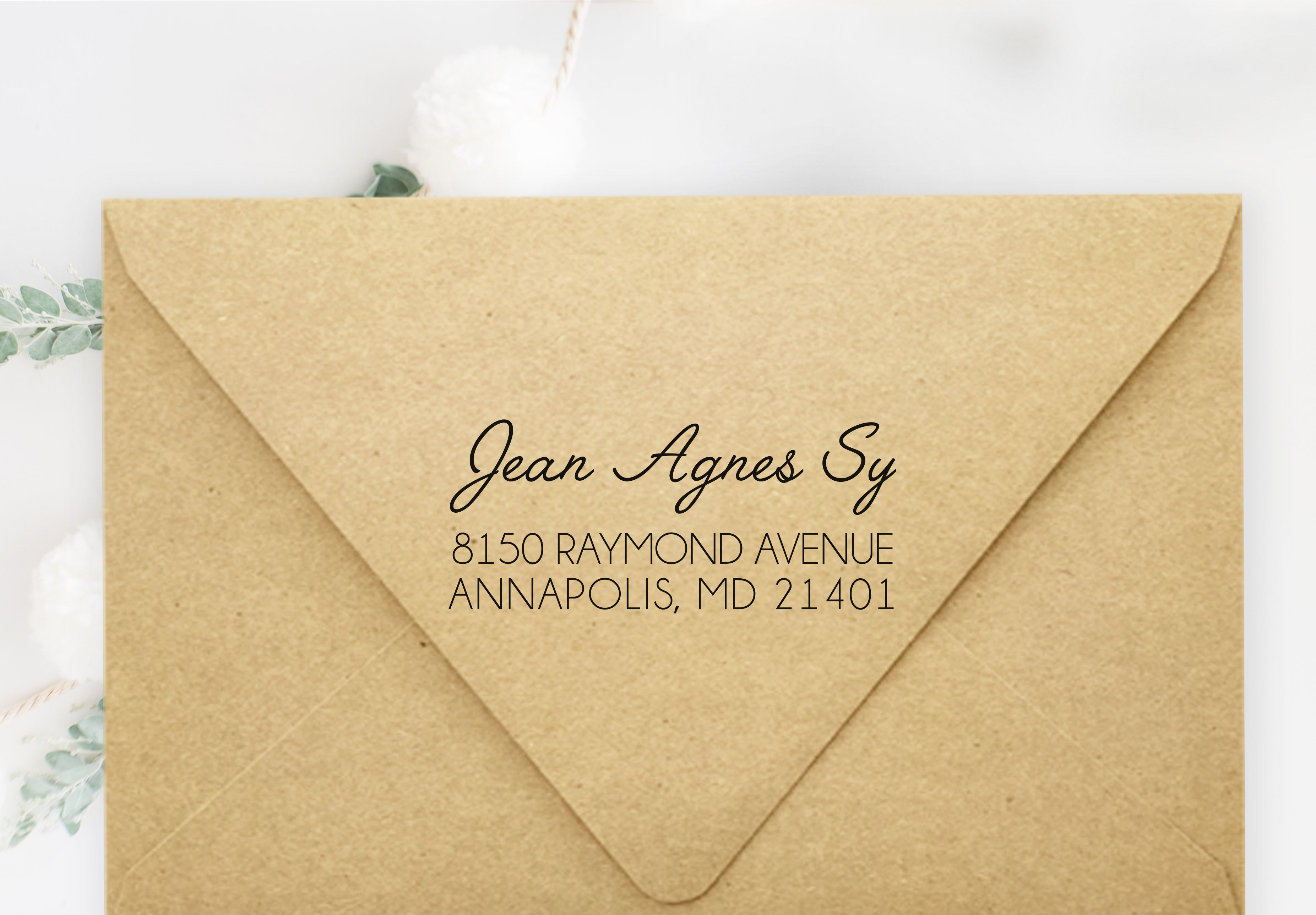 Jean Agnes Address Stamp