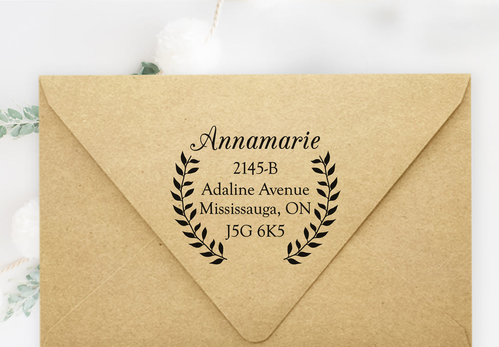 Laurel Address Stamp