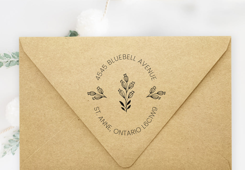 Bluebells Address Stamp