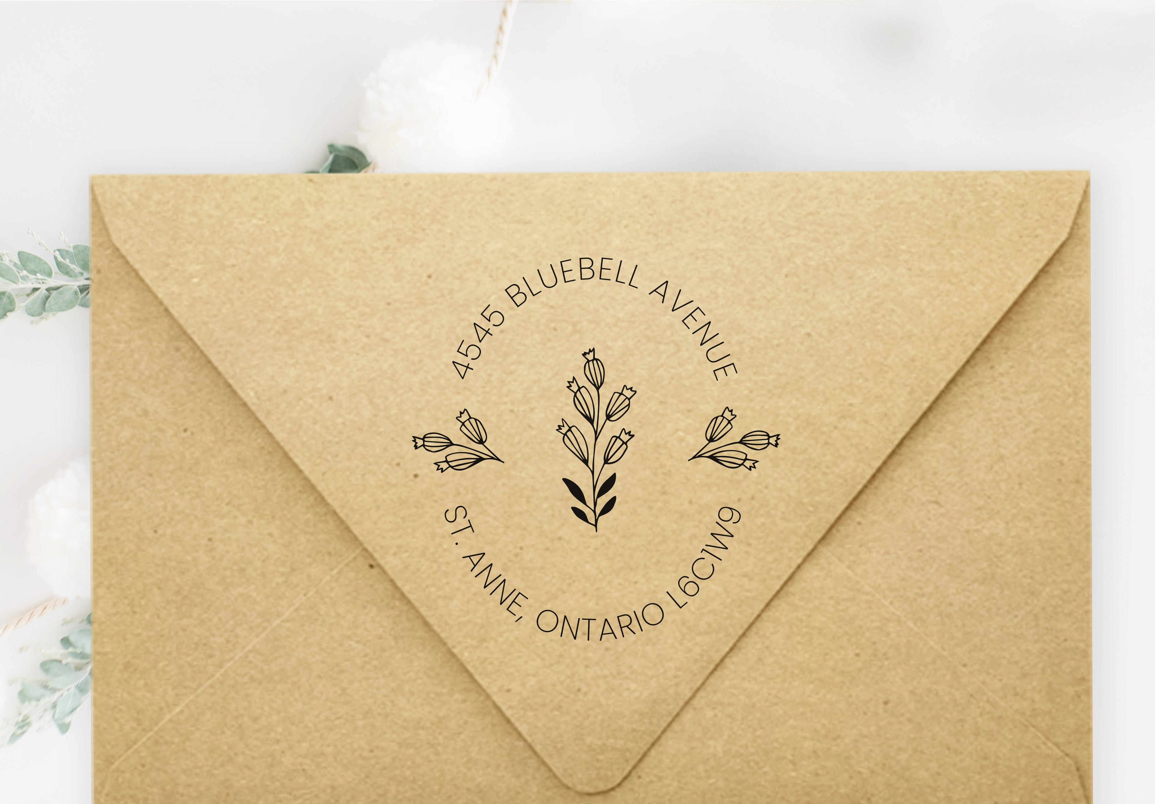 Bluebells Address Stamp