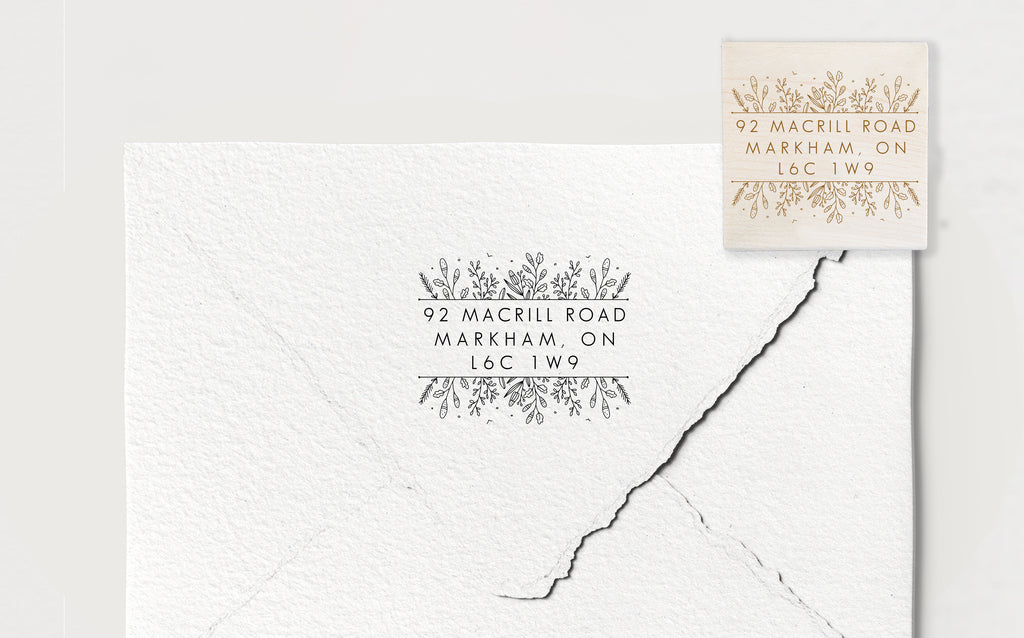 Sadie Botanical Address Stamp