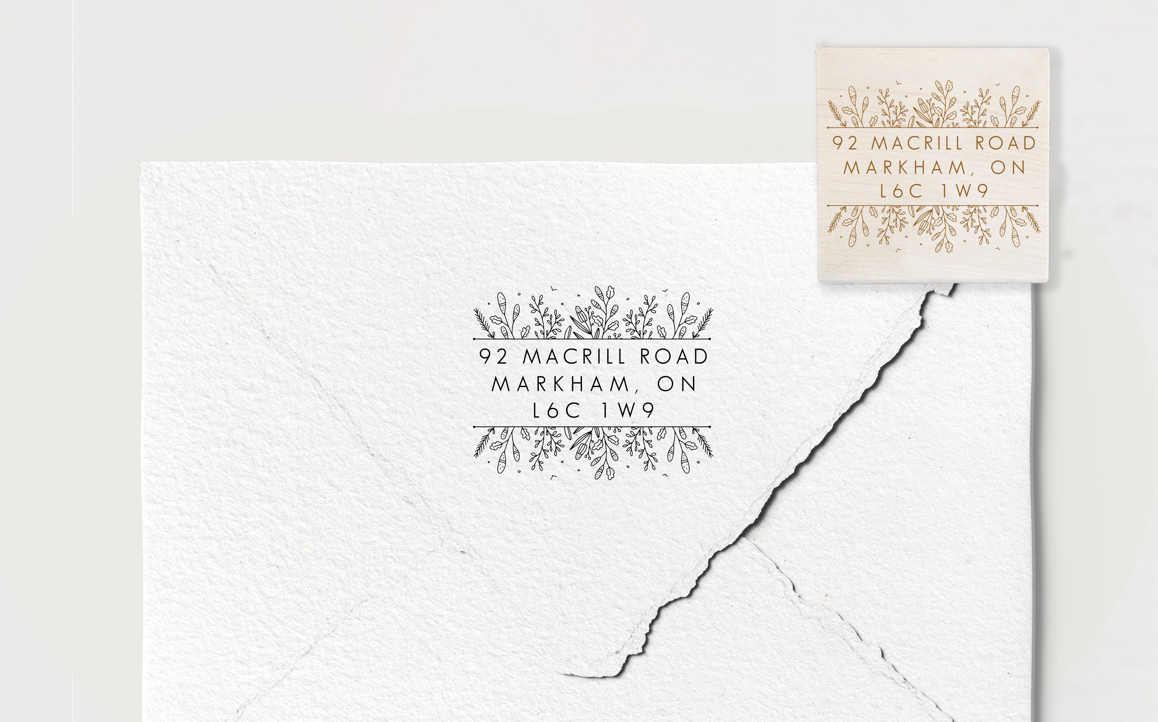 Sadie Botanical Address Stamp