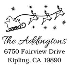 Stamp - Santa with Reindeers