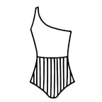 Wax Seal - One Shoulder Maillot