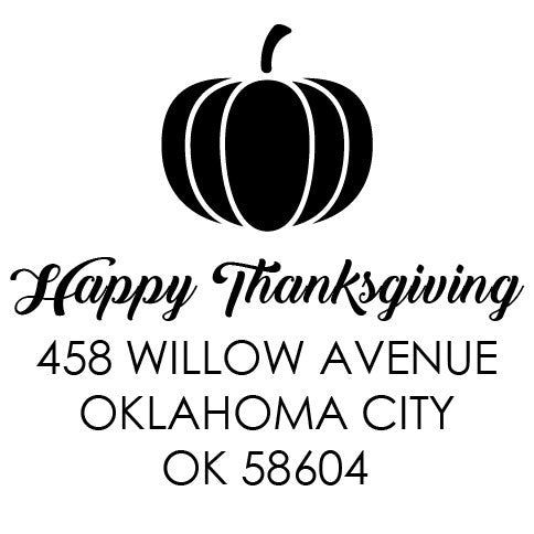 Address Embosser - Pumpkin Thanksgiving