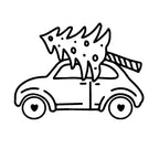 Wax Seal Stamp - Christmas Tree on Car