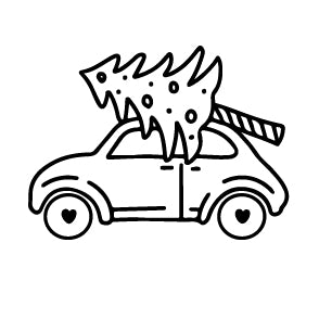 Wax Seal Stamp - Christmas Tree on Car