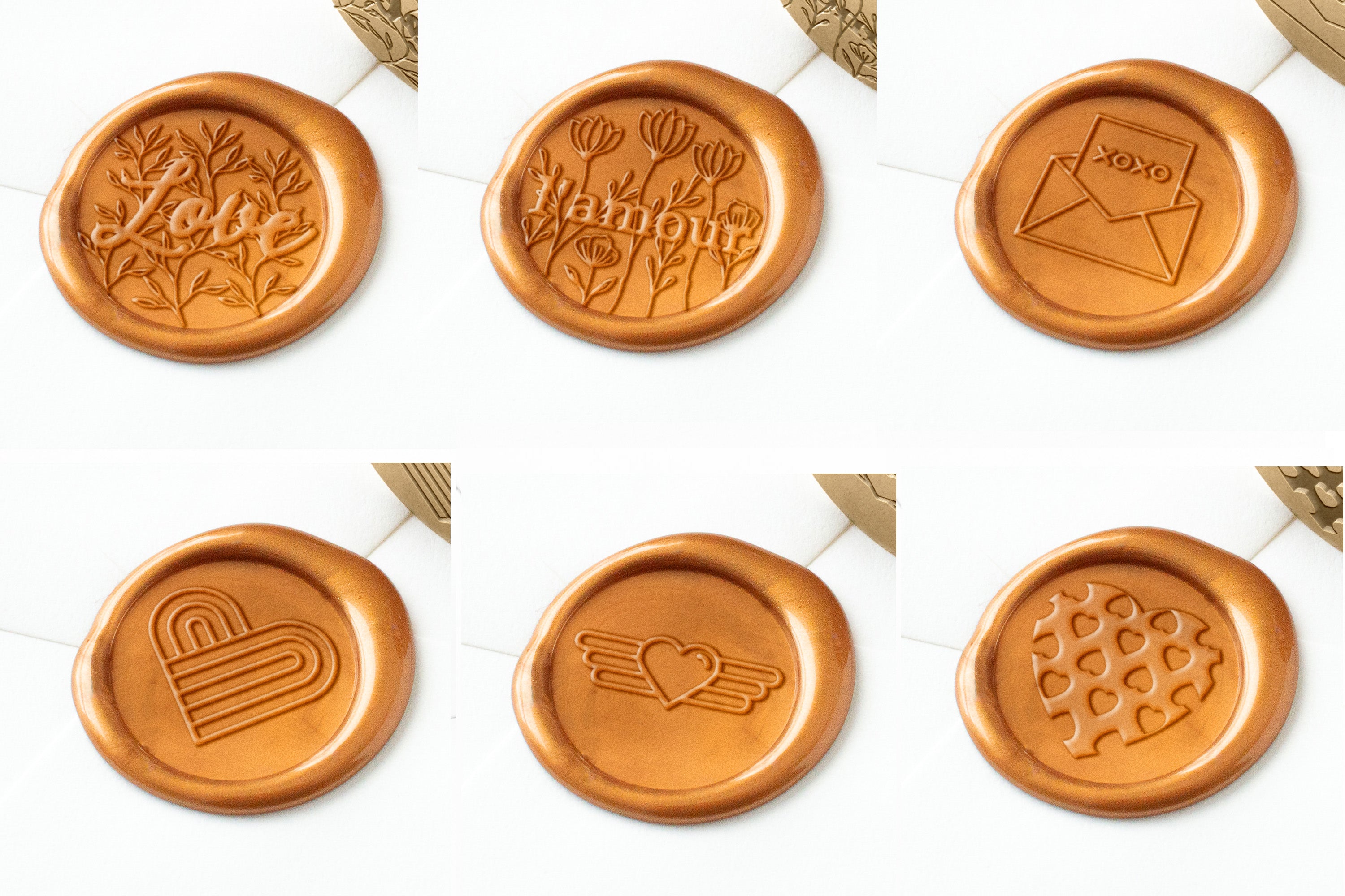 Valentine Sealing Wax + Wax Stamp Bundle