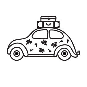 Wax Seal - Vintage Car with Luggage