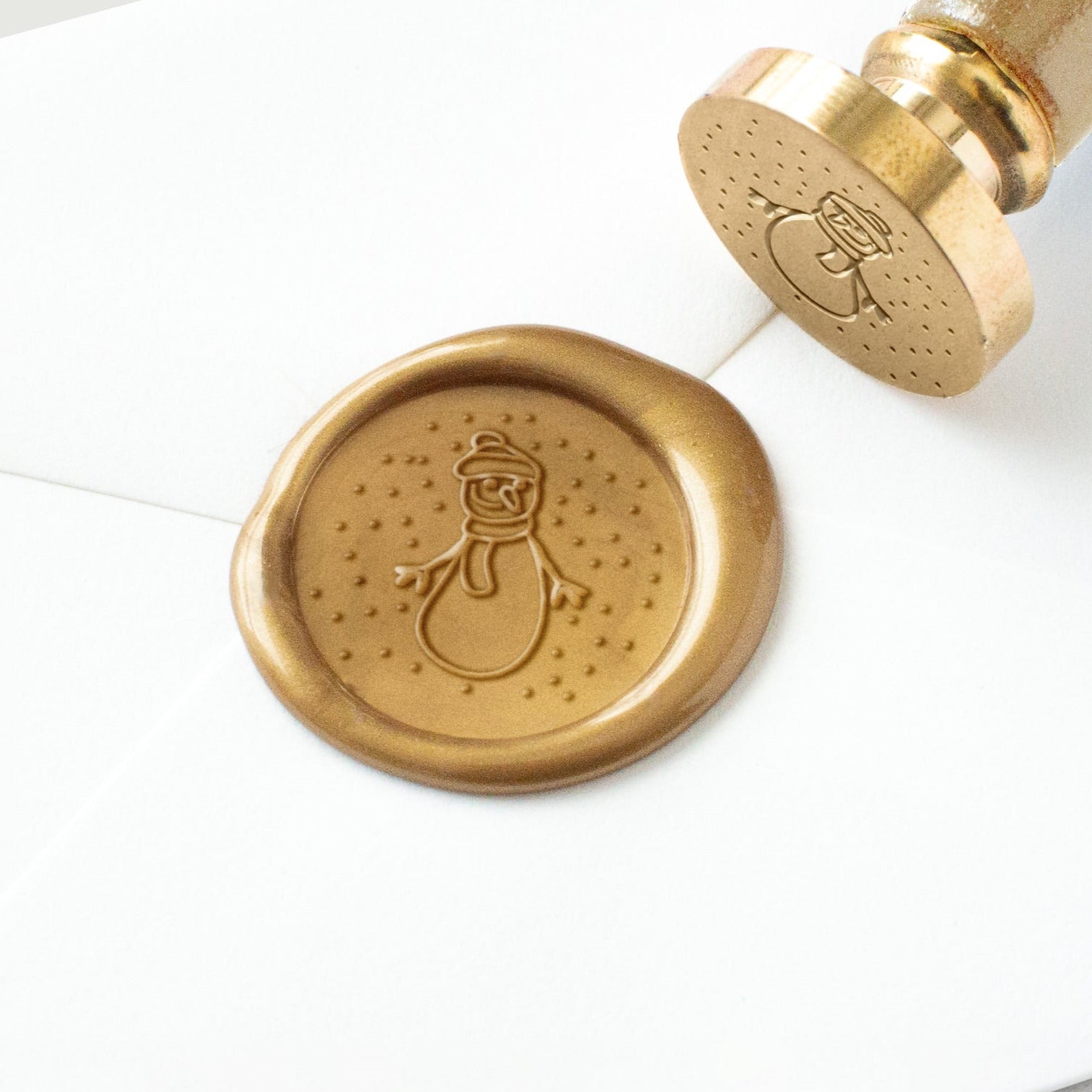 Wax Seal Stamp - Snowing Snowman