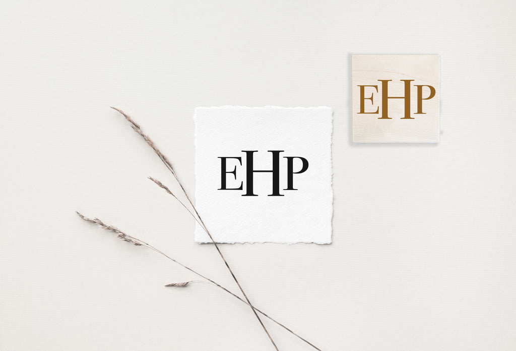 Monogram Serif Wedding Stamp