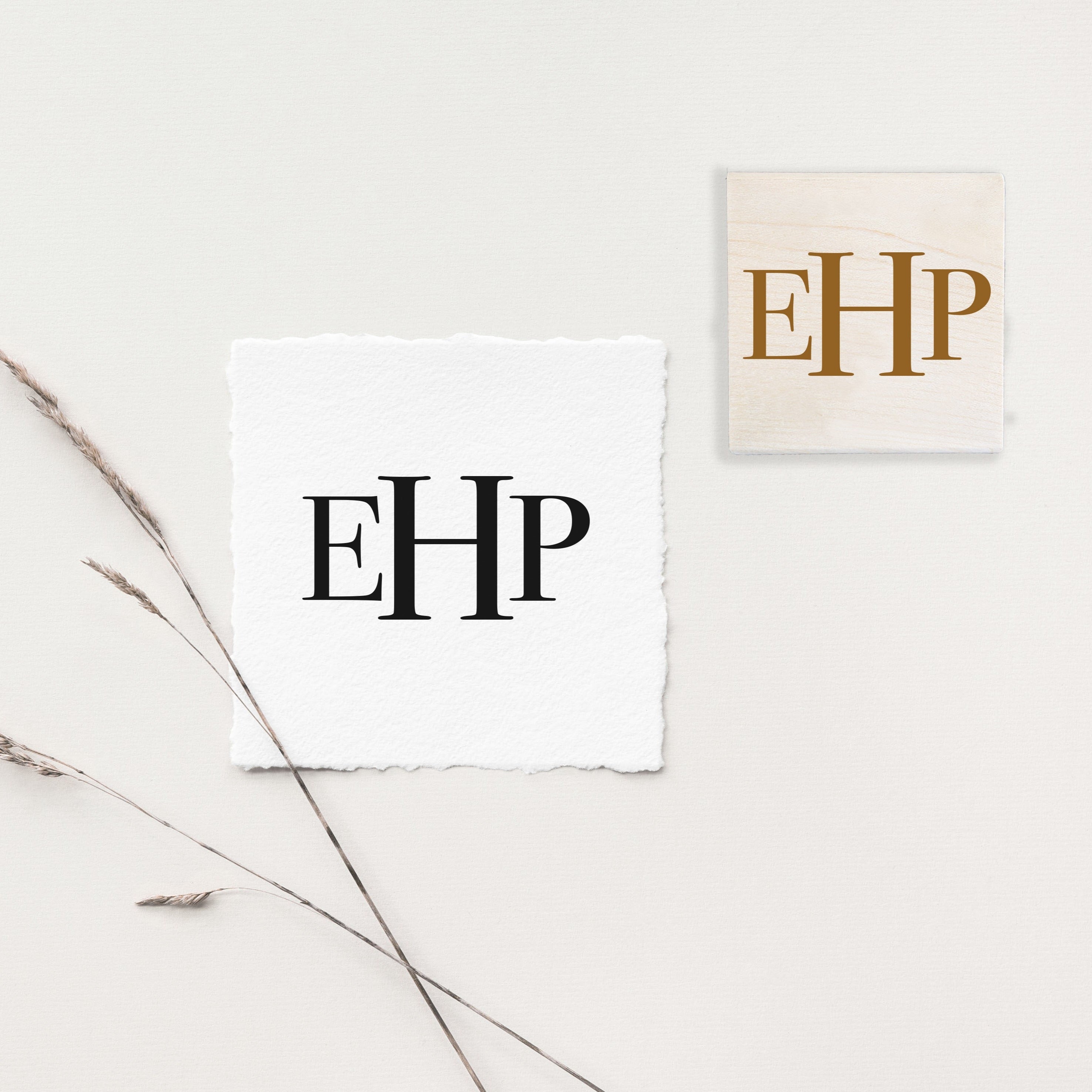 Monogram Serif Wedding Stamp