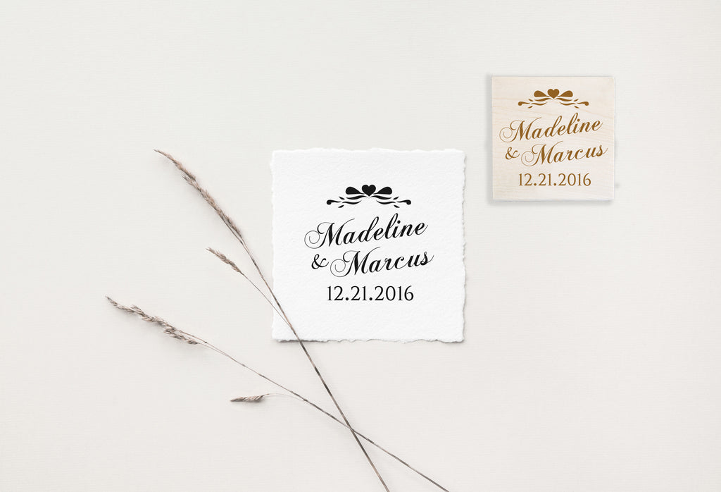 Madeline Ribbon Wedding Stamp