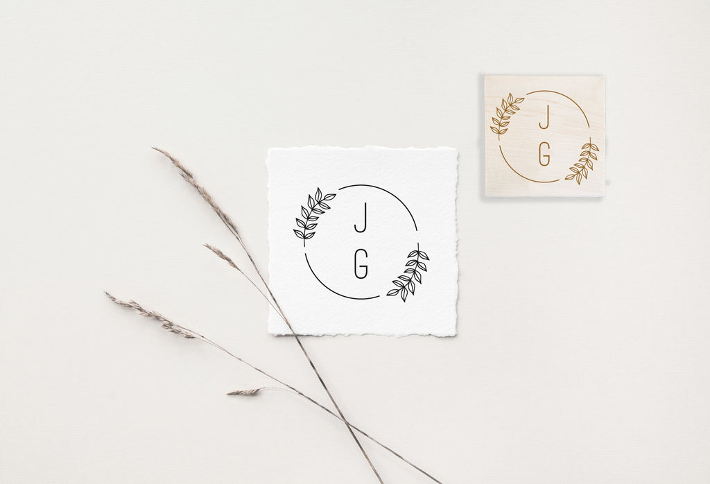 Branches Semi Circle Wedding Stamp