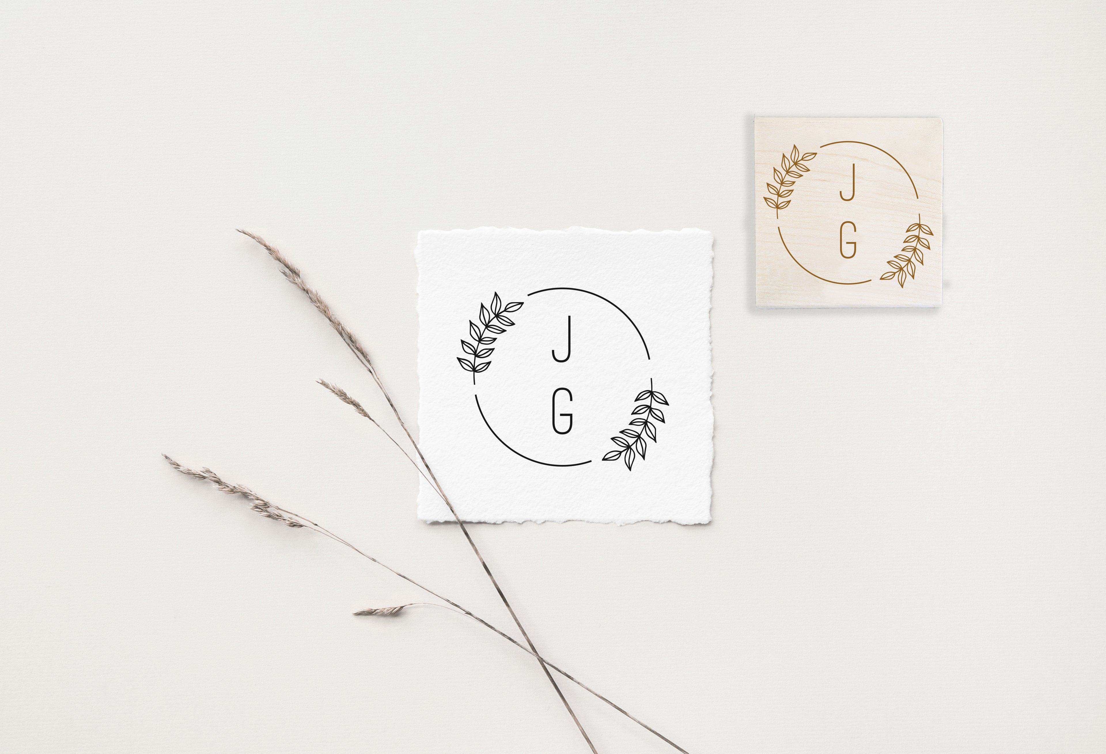 Branches Semi Circle Wedding Stamp