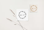 Stamp - Hand-drawn Wreath Initials