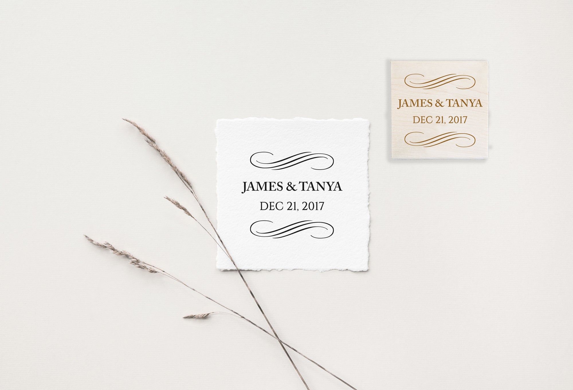 Stamp - Swirls Save The Date