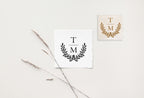 Stamp - Laurel Ribbon Initials