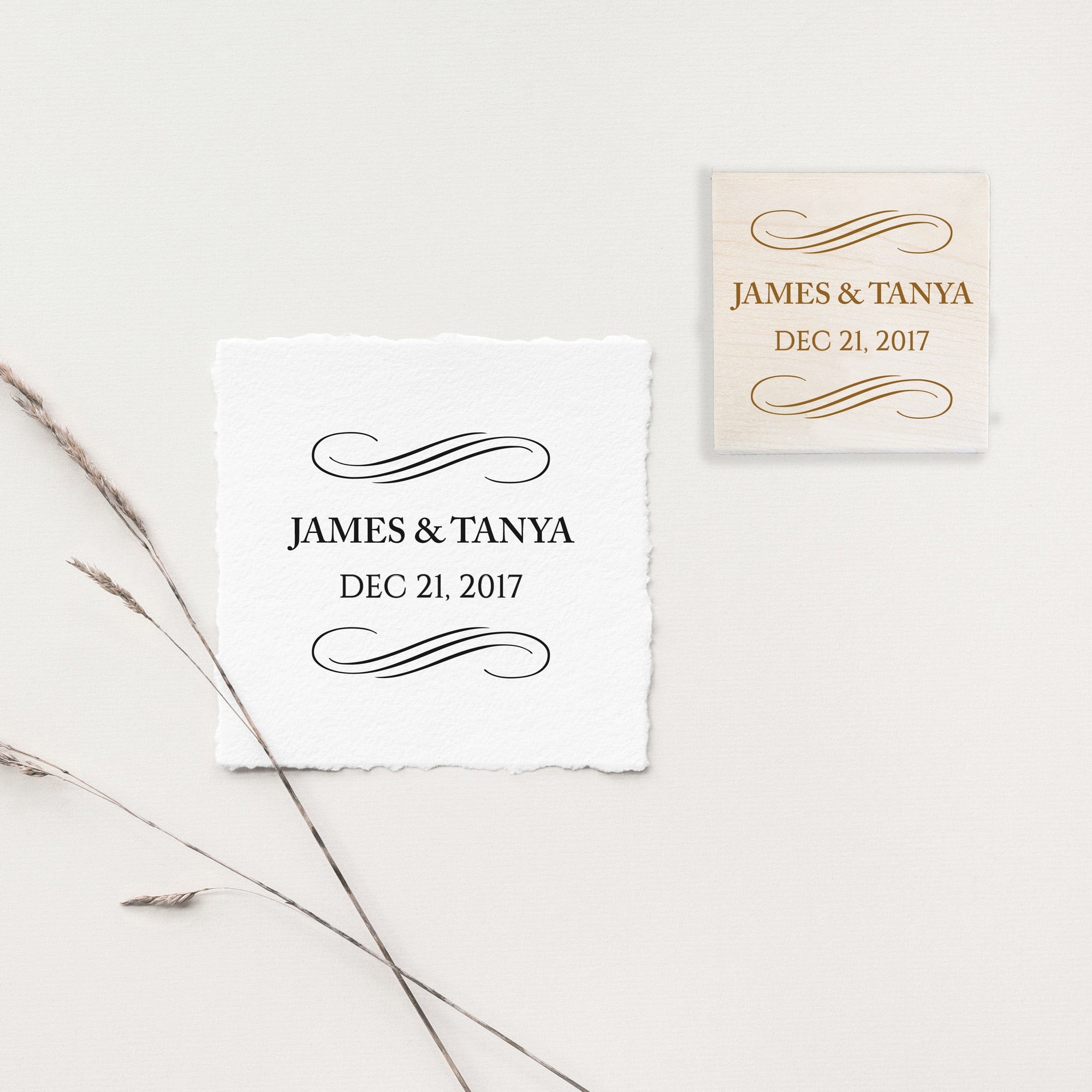 Stamp - Swirls Save The Date