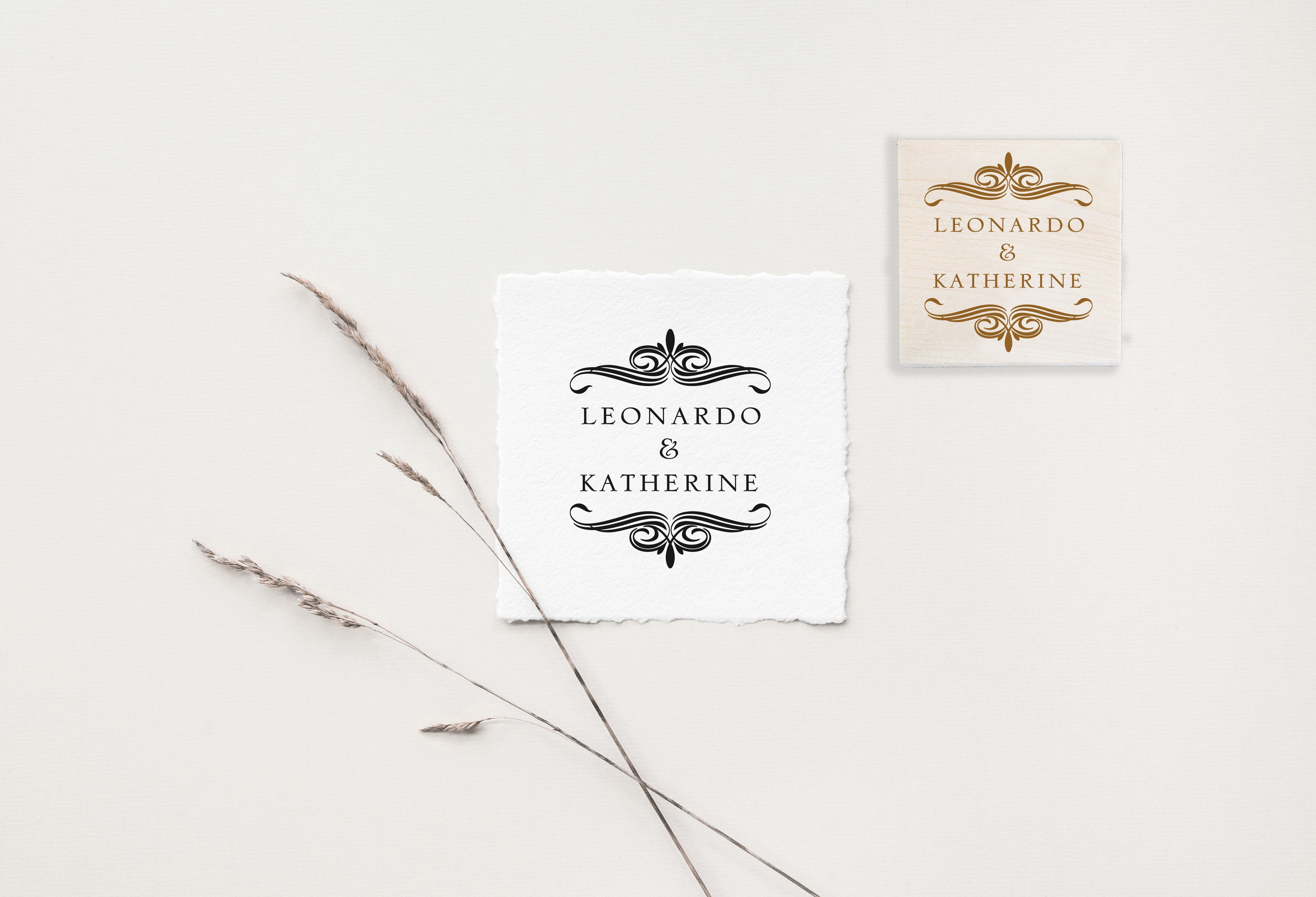 Vintage Borders Wedding Stamp