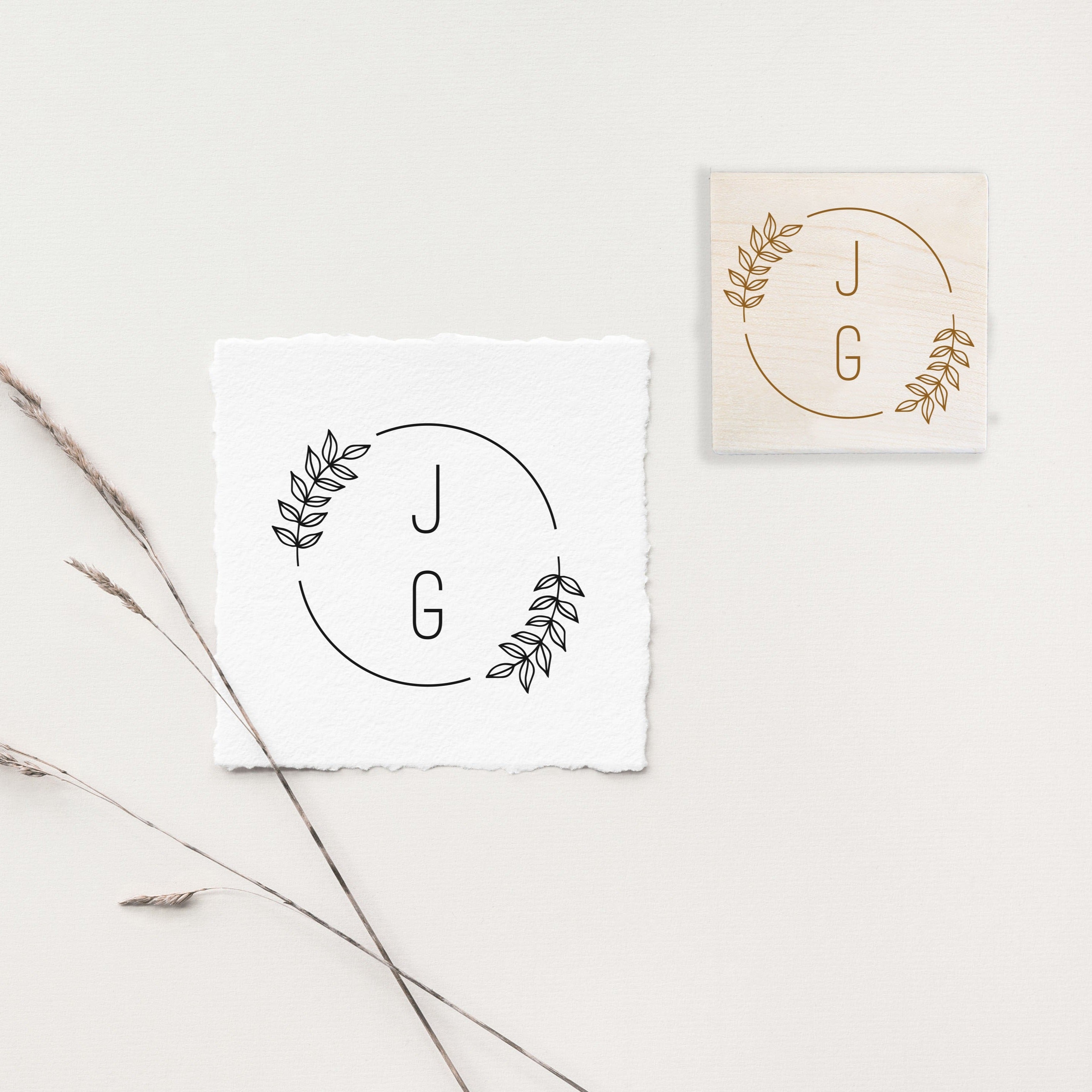 Branches Semi Circle Wedding Stamp