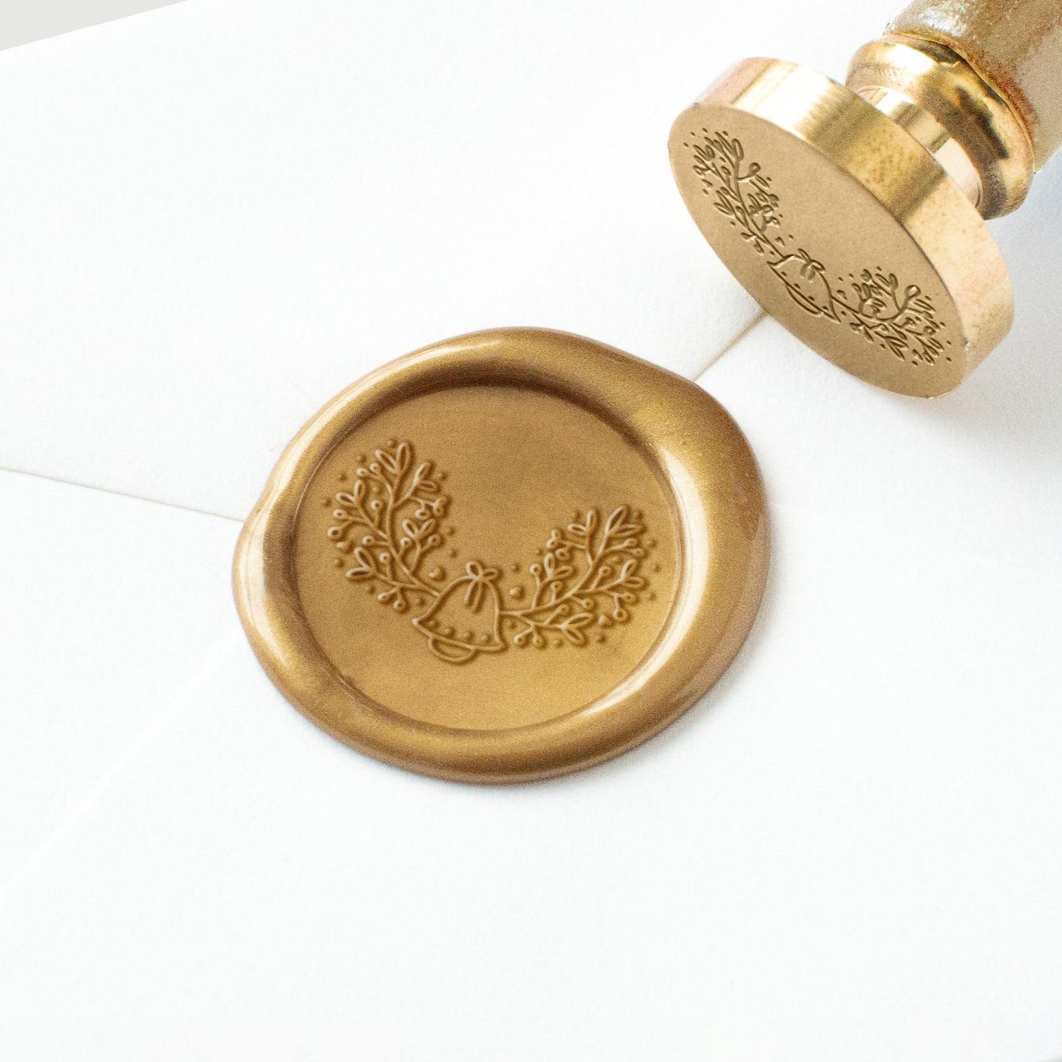 Wax Seal Stamp - Holiday Bell Laurel